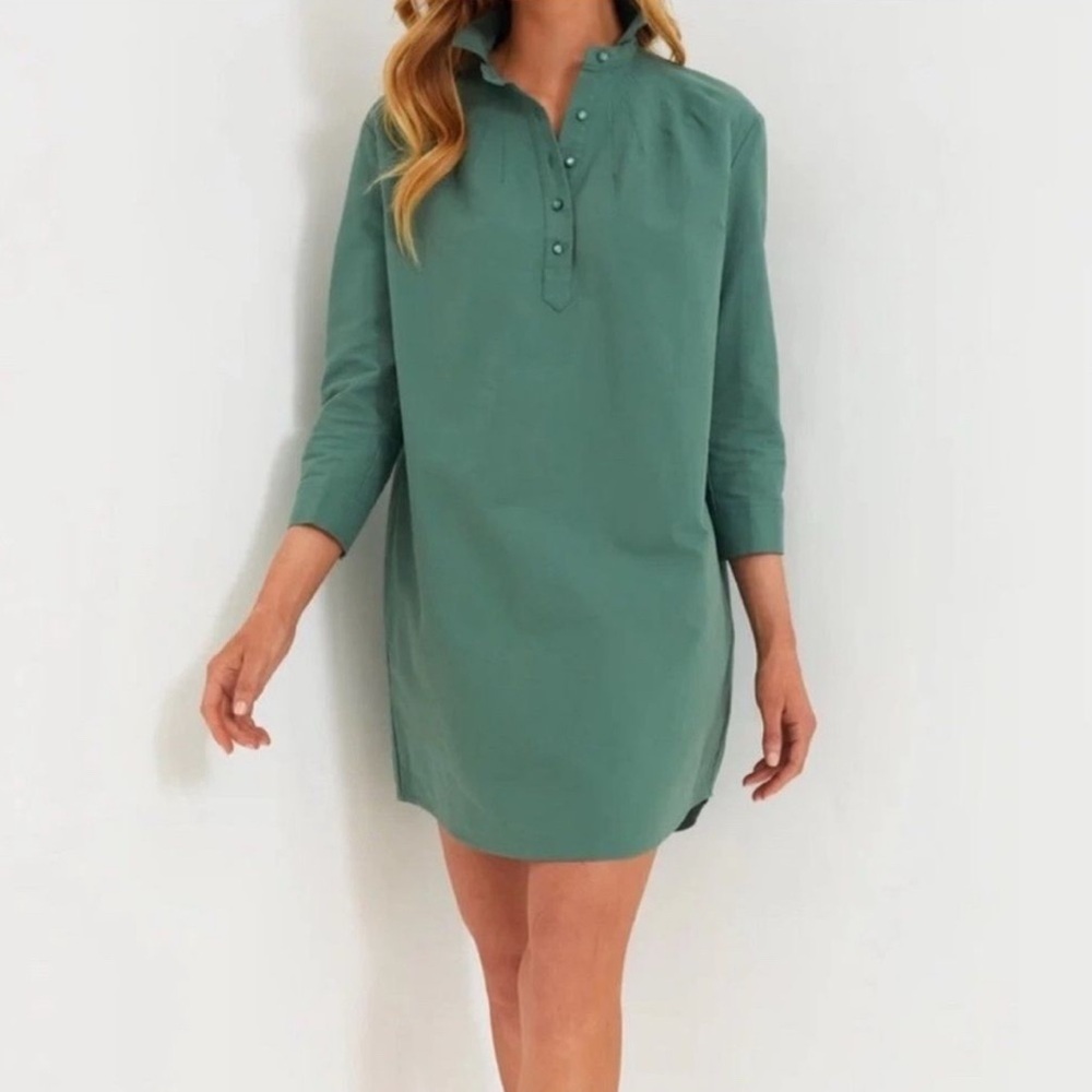 TUCKERNUCK- Pomander Place Sage Green Button-Front Mini Dress- SZ Med- NWT